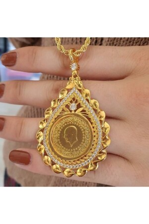 حزمة المجوهرات المغطاة بالذهب للنساء من MNZ - Altın Kaplama Perimoda