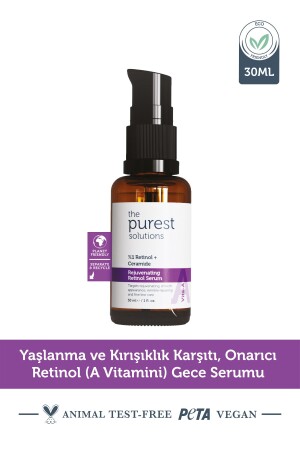 MNZ- Anti- wrinkle ، إصلاح ريتينول (فيتامين أ) ليل سيروم 30 مل (1% ريتينول + سيراميد) TPS201 - The Purest Solutions