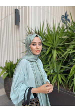 MNZ-إيطالية جاكارد زيغزاج نمط شال حرير خضراء - Armanda