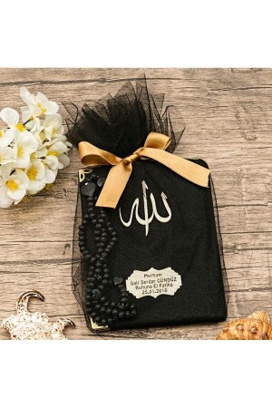 منحة من الـ MNZ - السلمون ياسين جوزي (حجم الـ BAG) - كؤوس صلاة القلب - حزمة ميفليد مع حقيبة تول - سوداء - İkranur