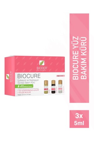 MNZ- Biocure علاج تقليل الشعر 3 × 5 مل - للشعر غير المرغوب فيه في منطقة الوجه - Bioder