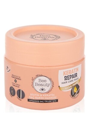 قناع مراقبة الشعر MNZ- Biotin & Keratin 300 ml - Bee Beauty