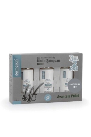 الشامبو من النفط البيوتيني (MNZ- Biotin Shampoo) شراء 3 دفعة لـ 2 رجال - Dermoskin