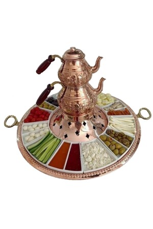 مجموعة فطور من النحاس MNZ تضم صلاع شاي البورسلين فطور النحاس الاصطناعي صلاع شاي مع جيل bkrset2 - MARATON