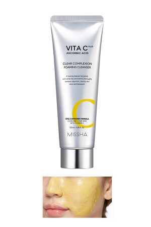 فوم تنظيف منازل ضد البقع من نوع MNZ مع فيتامين C 120 مل Vita C Plus Complexion Foaming Cleanser 8809643523479 - Missha