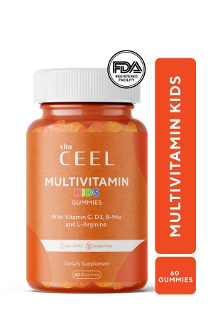 MNZ- عمر النمو الفيتامينات المتعددة للأطفال فيتامين C- D- B Mix- L- arginine - Vita Ceel