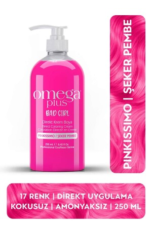 فتاة سيئة من النوع من النوع MNZ CANDY PINK خالية من الأمونيا لون لون شعر 250ML - Omega Plus