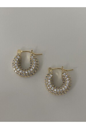 أذن قلوب الحجر من فولاذ MNZ - Vi Store Vi Jewelry