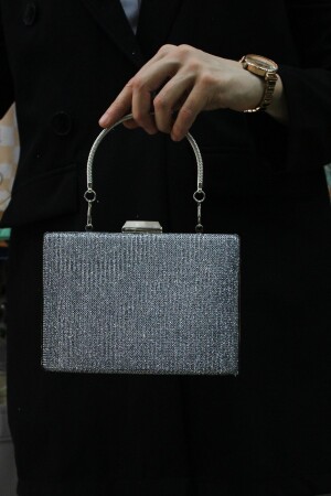 ملابس مساء من نوع MNZ-النساء الرمادية المضيئة، كيس مساء من نوع Clutch RZ-00000076 - ROZA CANTA