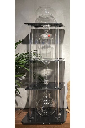 كؤوس ووقوف (قاعدة الرفاهية) من MNZ - Cold Brew Brewing Glasses and Stand (plexi Stand) ، 2 Lt - Cold Drip، Cold Coffee Brewing Tower T - Genel Markalar