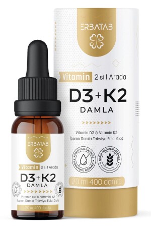 MNZ-فيتامين D3 K2 2 في 1 قطرة فيتامين D3 K2 - Erbatab