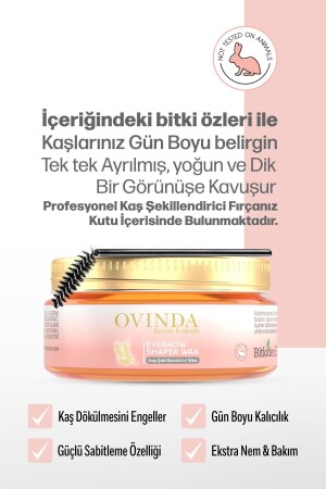 MNZ- eyebrow eyebrow stabilizer and shaping wax 50 مل (مع هدية الفرشة) تغذية بالفيتامين E - Ovinda