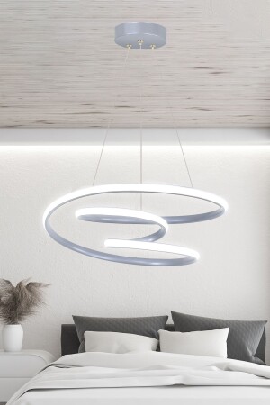 مصباح معلق MNZ الحديثة Galaxy Gray Case ضوء أبيض LED شمعة - Renkoled Aydınlatma