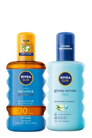 MNZ- الحماية والنحاس الساخن تعزيز رش الشمس Gkf30 200ml رش الشمس بعد الشمس 200 مل SET. NVE. 816 - NIVEA