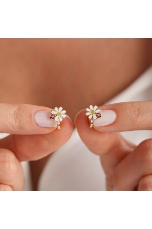 أرنب أذن الأطفال من طراز MNZ Gold Daisy Ladybug - Sembol Gold