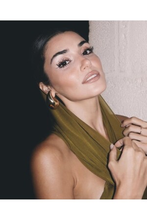 ألوان الذهب من الـ MNZ (Hande Erçel Bottega Tear Drop) الأقراط الكبيرة مع شهادة ضمان لمدة عامين - Only Vogue