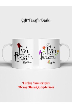 MNZ-- رئيس المنزل - سيدة طباعة مغ - غسيل الآلة - طباعة مزدوجة الجانب HAN-Mug-041 - HAN Etiket