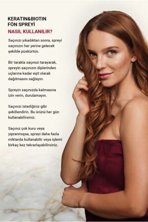 MNZ- Keratin & Biotin حرارة حماية الرعاية الشعر رش 150 مل - Maru