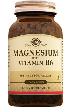 MNZ- Magnesium مع فيتامين B6 100 قرص من المغنيسيوم - Solgar