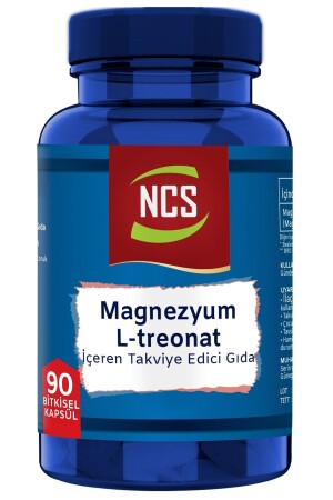 MNZ- Magnesium Magnesium L- Threonate نباتي 90 كبسولات عشبية Magnesium L- Threonate - Ncs