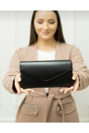 حقيبة ملابس مساء ذات شريط أسود للنساء من MNZ MB000369 - Moom Bag