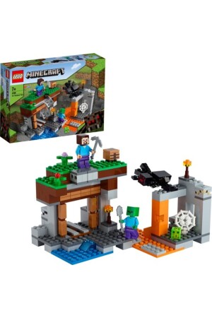MNZ-® MinecraftTM المنجم المهجور 21166 - مجموعة ألعاب البناء الإبداعي للأطفال (248 قطعة) - Lego