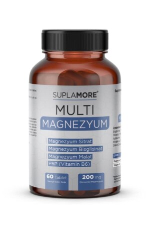 MNZ- Multi Magnesium Bisglycinate+Citrate+Malate + P5P 60 حبوب منع الحمل - Suplamore