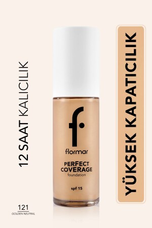 التغطية المثالية من MNZ التغطية المكثفة المستندة إلى المياه (NEUTRAL UNDERTONE) -121 الذهب الطبيعي -868253605 - Flormar