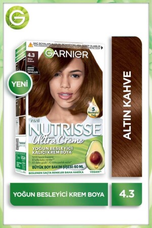 MNZ- Nutrisse التغذية المكثفة كريم دائم لون الشعر 4. 3 بني الذهبي - Garnier