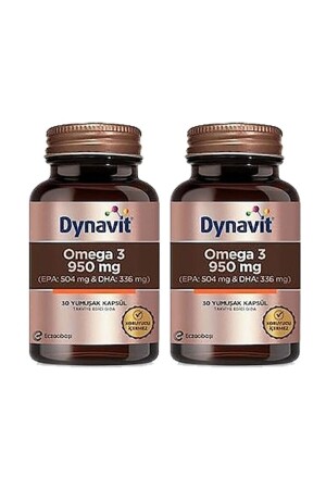MNZ- Omega 3 950 mg كبسولة ناعمة 30 قطعة × 2 قطعة - Dynavit