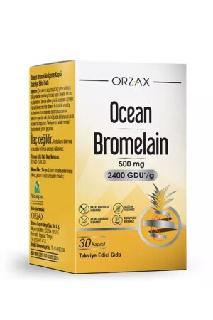 MNZ- Orzax Bromelain 500 Mg مكمل غذائي 30 كبسولة - Ocean