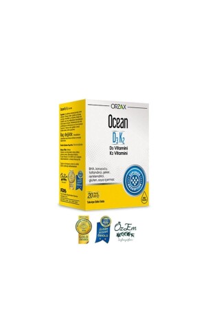 MNZ- Orzax فيتامين D3 K2 قطرات 20 مل - Ocean