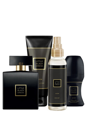ملابس أسود صغيرة من MNZ لون العطر للمرأة و مجموعة رش الجسم - Avon