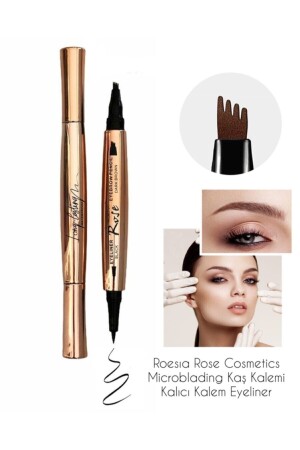 قلم العين الدائمة ذات الجانب المزدوج MNZ & Pencil Eyeliner - Roesıa Rose Cosmetics