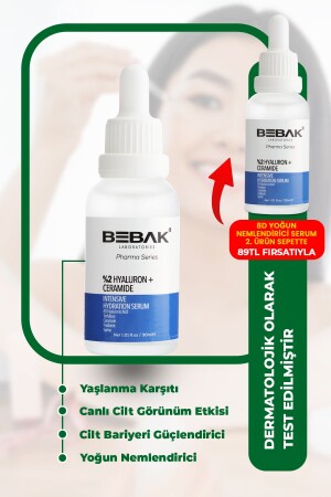 MNZ- Pharma مضادة للشيخوخة، تعزيز الحواجز وتسخين مكثف لليطافة 8d هيالورون سيروم 30ml 1100012761 - Bebak