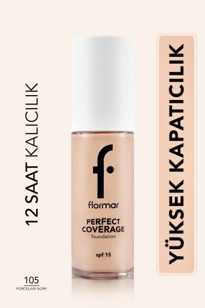 التغطية المثالية من MNZ التغطية المكثفة المستندة إلى المياه (PINK UNDERTONE) -105 الفورسلين العاج -8682536058 - Flormar