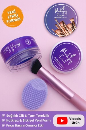 MNZ- Pure Clean Makeup Brush & Sponge تنظيف الصابون والسليكون المطبخ المكياج الطبيعي مسحوق التنظيف الطبيعي لجهاز التجميل - İlla Life
