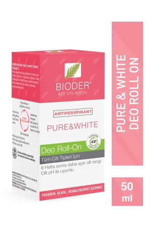 MNZ- Pure & White Roll - على 50 مل من مضاد الأنف - مضاد الأنف - تأثير معجزي على تبييض الأذرع - Bioder