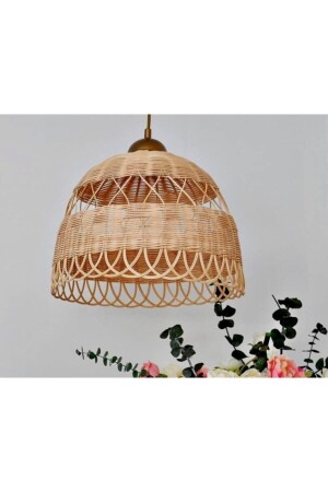 مطبخ غرفة المعيشة MNZ تصميم خاص شنجرة الروتان (مشمولة الحامل) RATTANAVIZE2023005 - İskandinav decoration