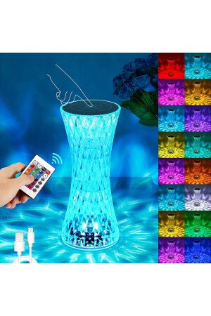 مصباح الطاولة من كريستال MNZ RGB لون تغيير الضوء ليلا 16 ألوان وأربع أوضاع التحكم باللمس yk34088 - XTRIKE ME