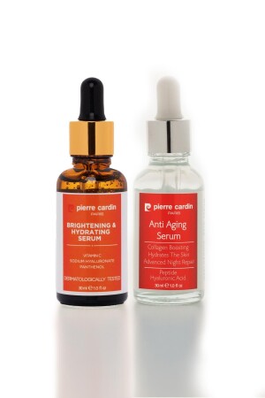 مخزون من مادة MNZ- Serum من 2 مضادة للشيخوخة إعادة الشباب والإجديد Serum Facial Vitamin C Serum 2- Piece SerumSet - Pierre Cardin
