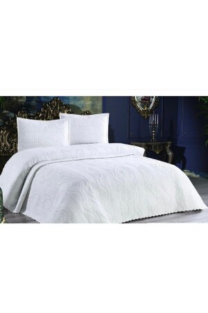 غطاء سريري من ميكرو ألياف MNZ Set غطاء سريري من العاج 250 × 260 سم - Gençev Home Collections