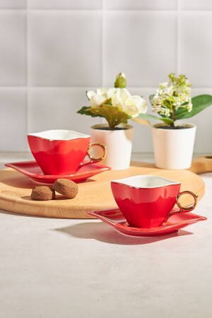 كوب قهوة من الحب بدون نهاية من MNZ Set for 2 Red 100 ml 600. 15. 01. 0294 - Emsan