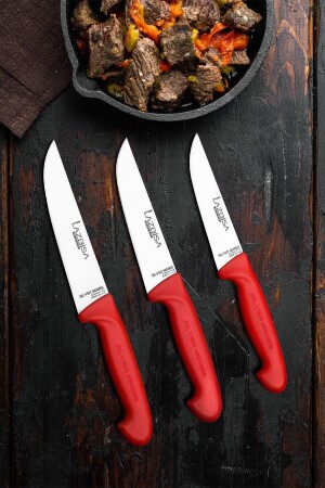 سكين مطبخ MNZ Set Meat Bread Mincer سكين الخضروات - سلسلة الفضة 418 - LAZBİSA