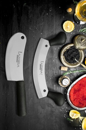 طقم سكين مطبخ MNZ Set Pita Pastry Onion Pizza Cutter Row Armor Set من 2 Set360 - LAZBİSA
