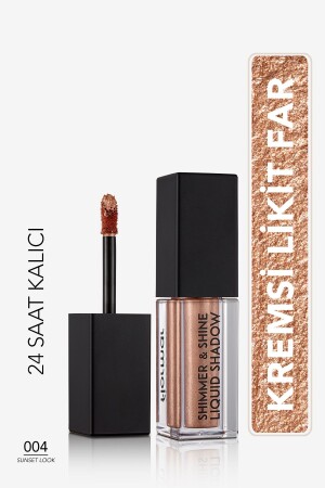 MNZ-معدنية عيون السائل (كوبر) - شممر & Shine سائل الظل - 004 غروب الشمس نظر - 8682536003124 - Flormar