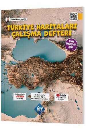 كودات الجغرافيا (MNZ) - خرائط تركيا كتاب دراسة (لجميع الامتحانات) - Kr Akademi Yayınları