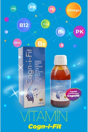MNZ- محفز الذاكرة والتركيز مكمل غذائي يحتوي على siticolin-omega 3- فيتامين B12-b6 150 مل - Cognifit