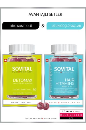حزمة MNZ - فائدة - فيتامين الشعر + ديتوماكس مراقبة الوزن - Sovital