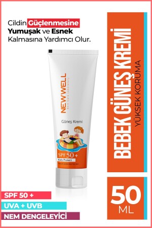 كريم الأطفال من واقي الشمس MNZ Spf 50+ (50 مل) Bebekguneş - New Well